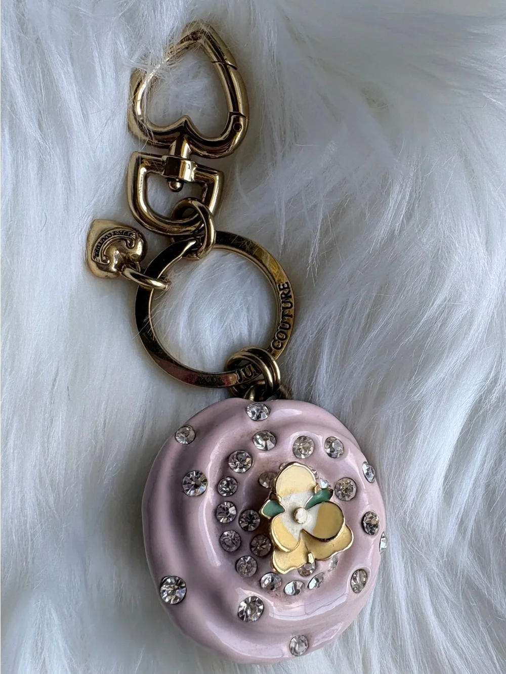 Vintage Juicy Couture Rare Pink Cupcake Bag Charm/ Key Fob